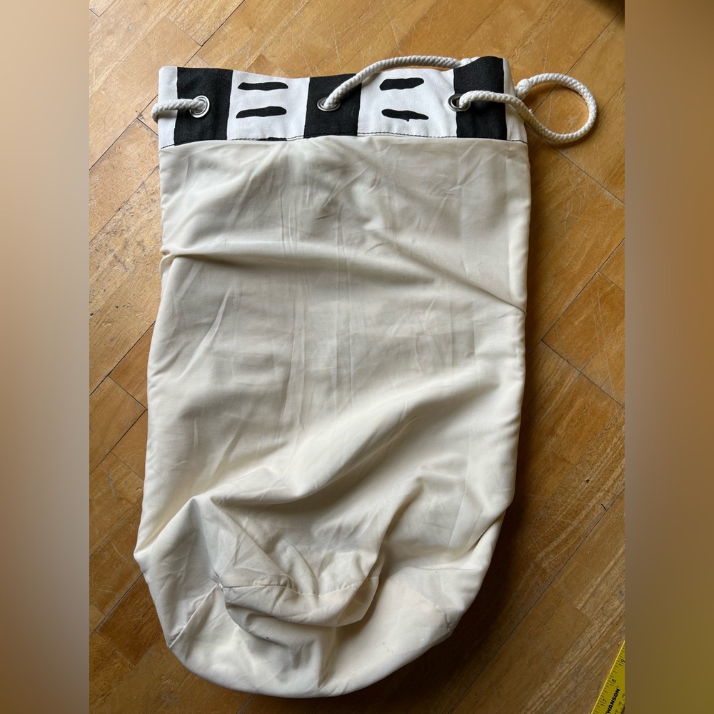 IKEA Limited edition Black & White Striped Canvas laundry bag - Picture 11 of 15